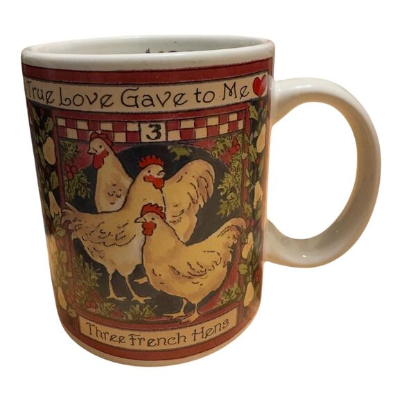 Twelve Days Of Christmas Coffee Mug Cup Days Betty Whitaker CIC Complete Set 4 - Picture 4 of 16
